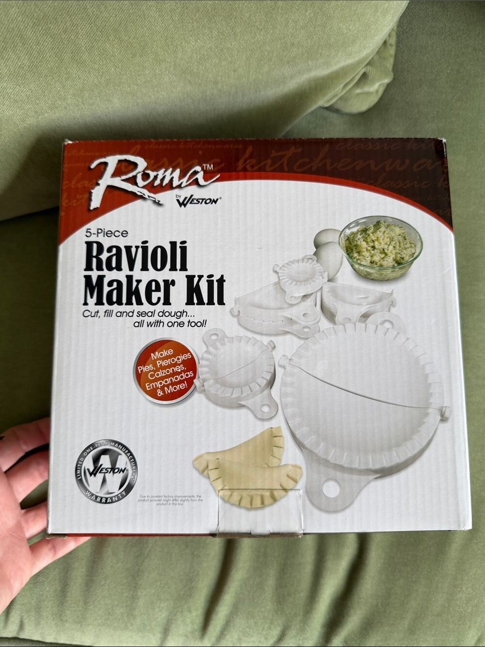 🗽Roma Weston 5-Piece Ravioli Maker Kit - White